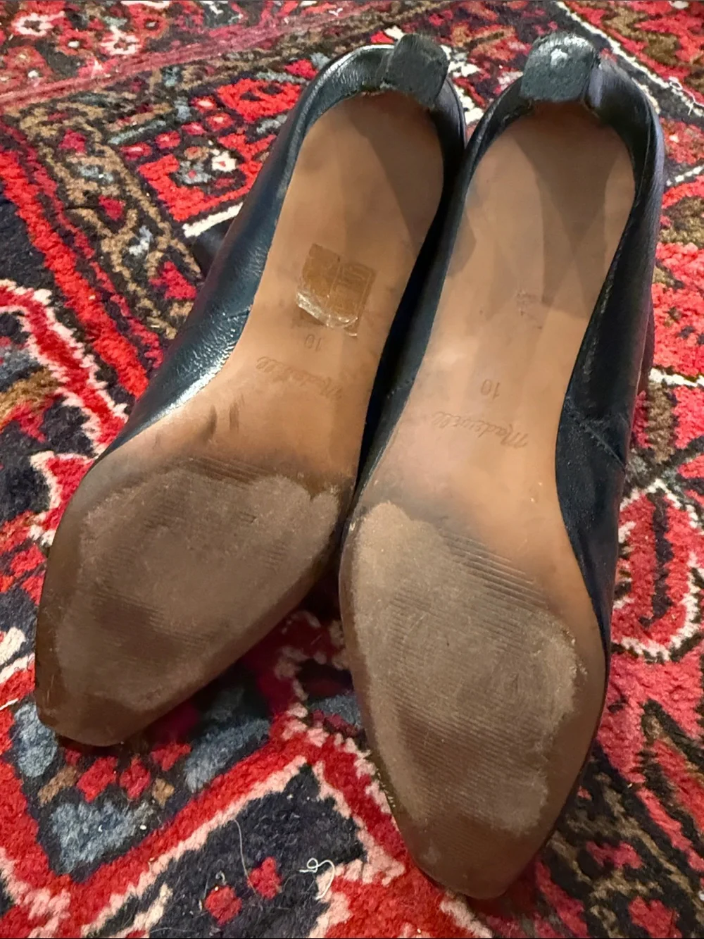 Madewell The Dimes Black Patent Kitten Heel Boot